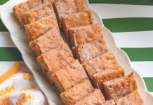 Pecan Chewies Pecan Chewies on a white platter