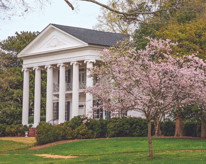 Berry College building with white columns