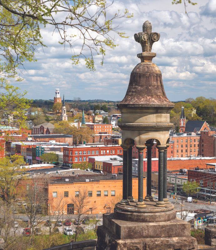 Rome, Georgia, hilltop view of downtown