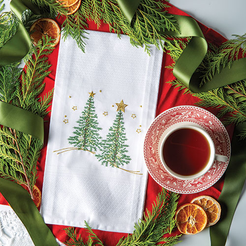 Embroidered-Tree-Tea-Towel-Styled