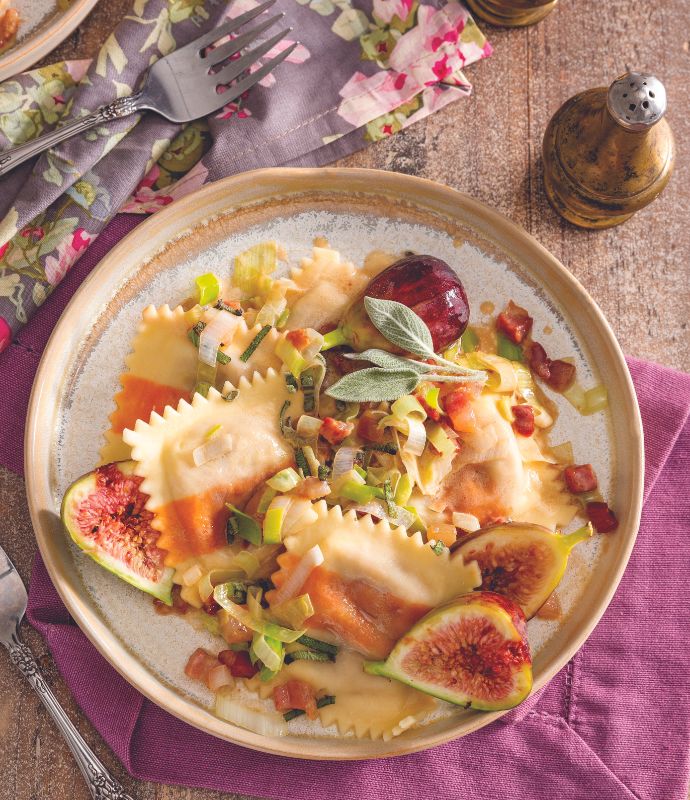 Fig, Pancetta, and Sage Ravioli