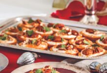 8 Holiday Party Recipes to Make the Season Merrier Goat Cheese and Pecan Crostini with Honey holiday party recipe