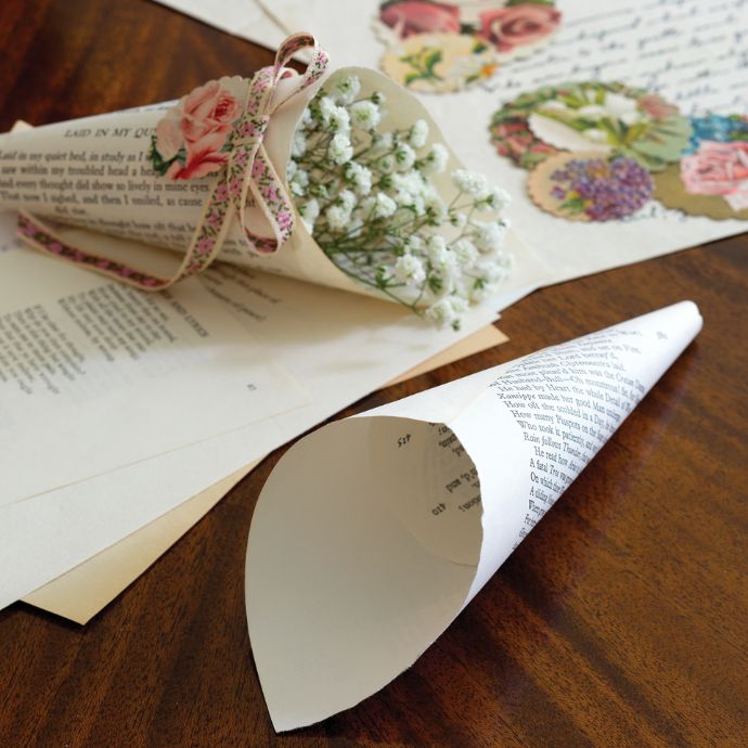 Valentine's tabletop posy step 1