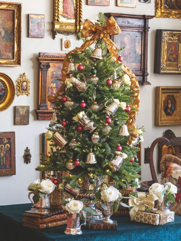 Tabletop tree with julep cups