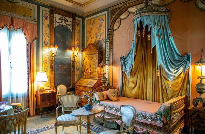 Gilded bedroom at Miami's Vizcaya