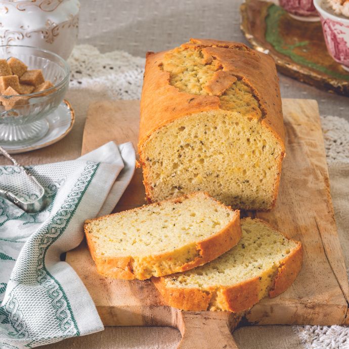 Lemon-Rosemary Loaf on a wooden cutting board