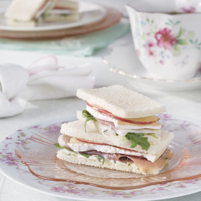 Prosciutto, Apple, and Brie Tea Sandwiches