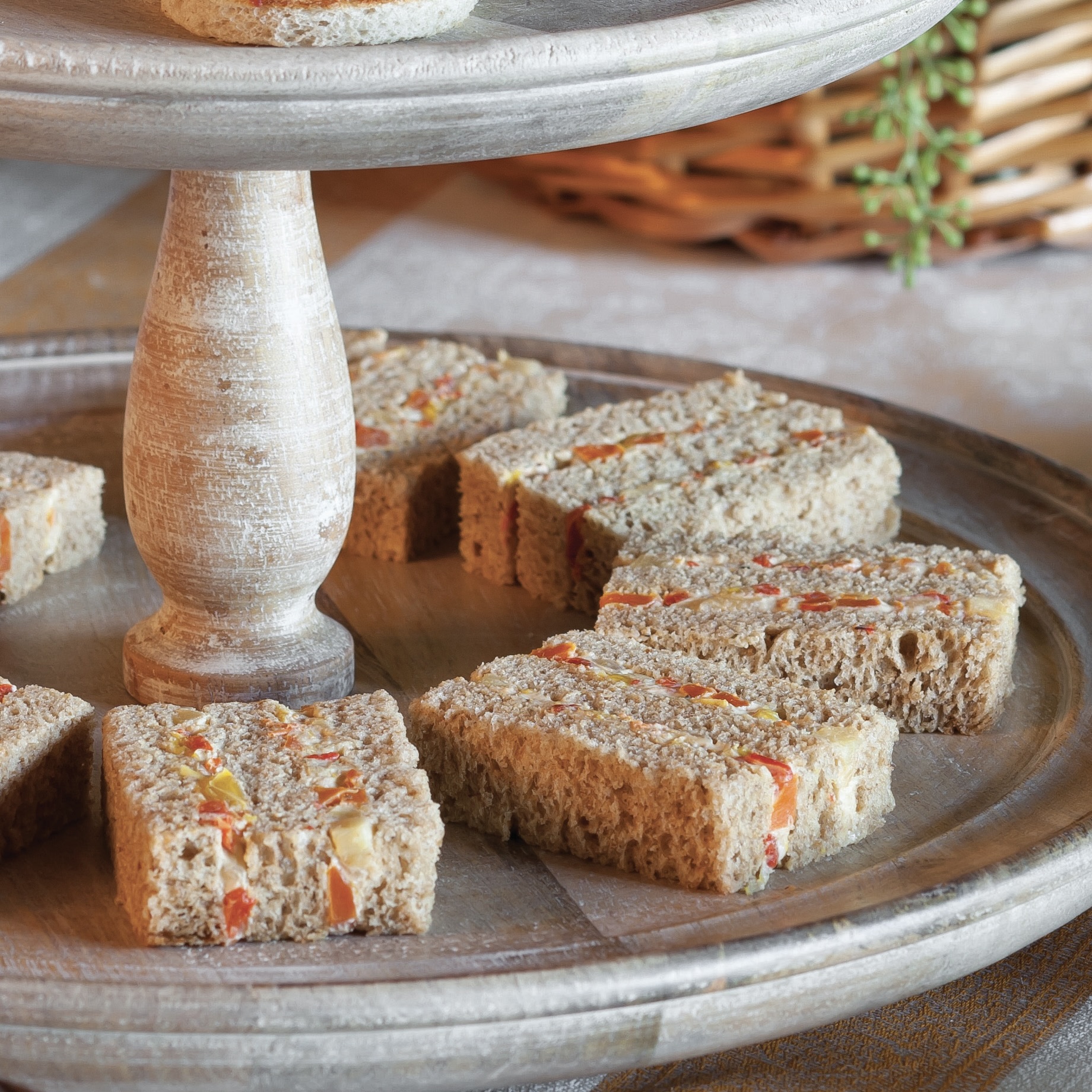 Roasted Vegetable and Cream Cheese Tea Sandwiches