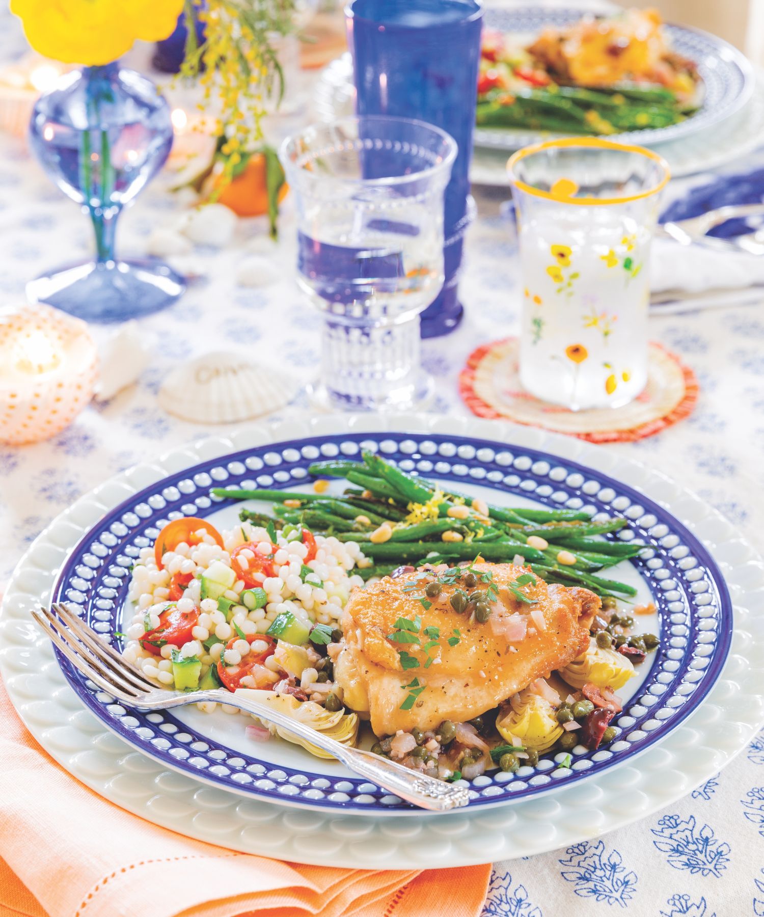 Plated Mediterranean Meal
