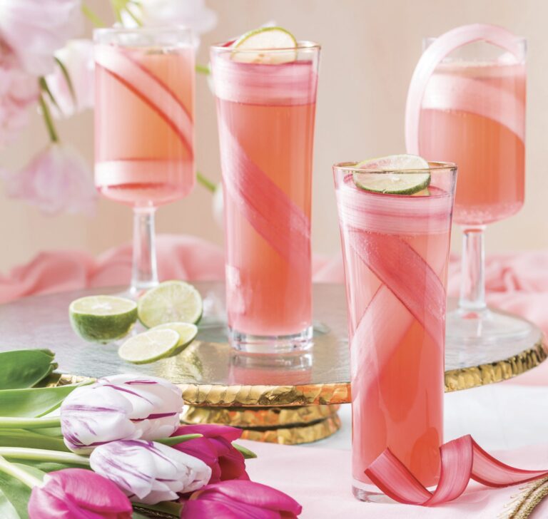 Rhubarb Key Lime Fizz
