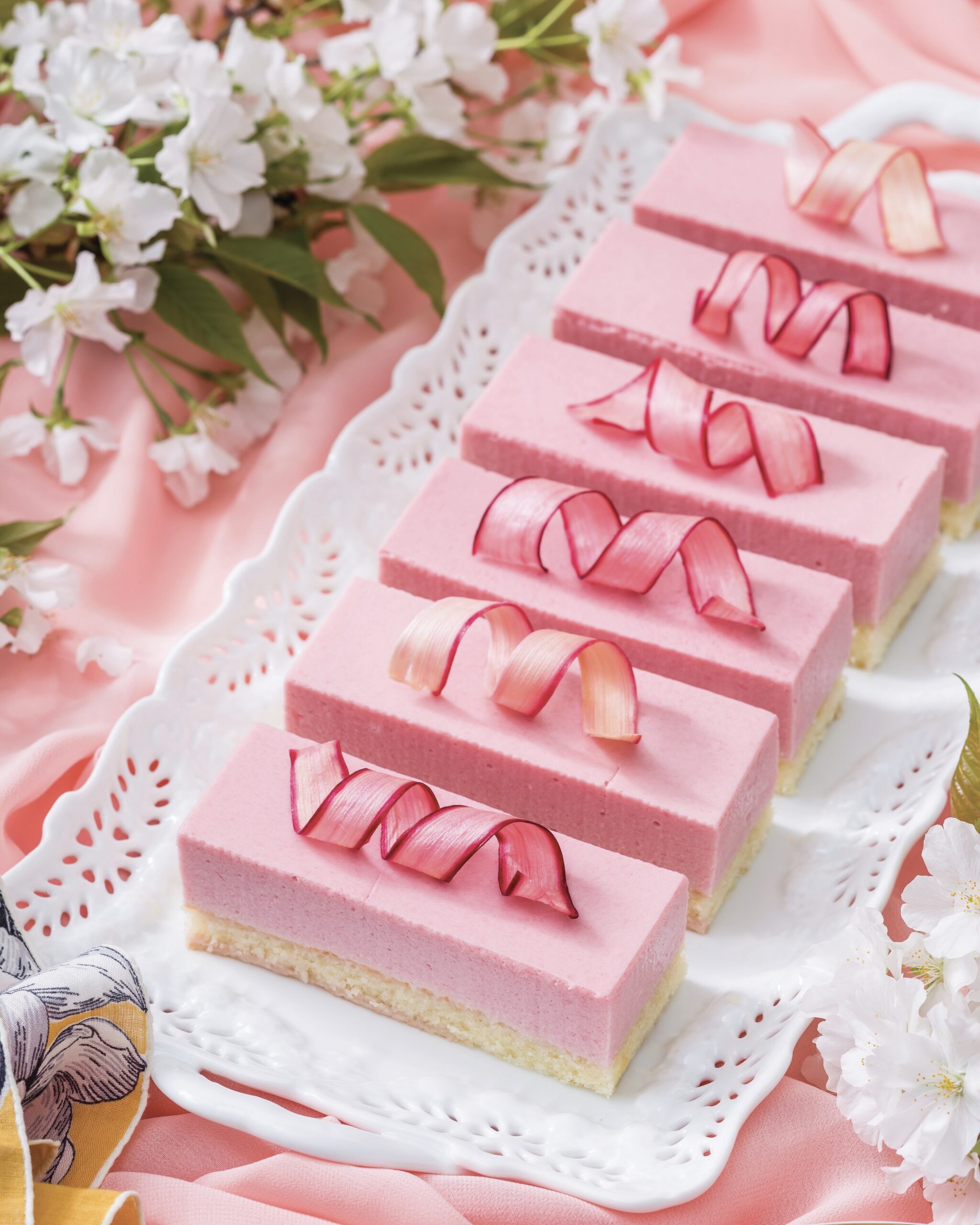 Rhubarb Mousse Cakes