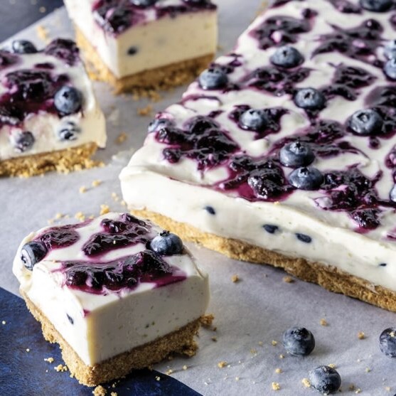 Blueberry Lime Cheesecake Bars
