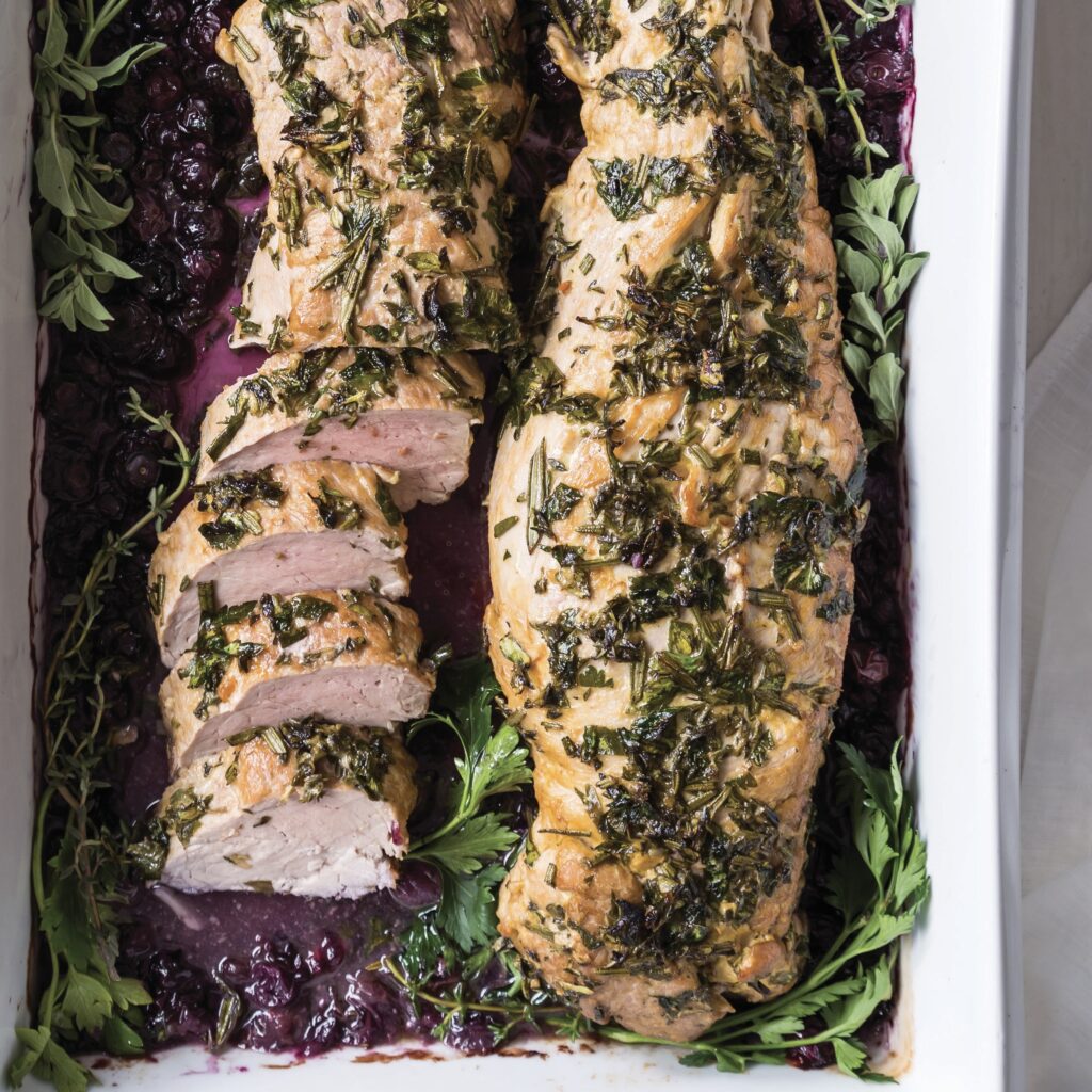 Blueberry and Herb-Roasted Pork Tenderloin