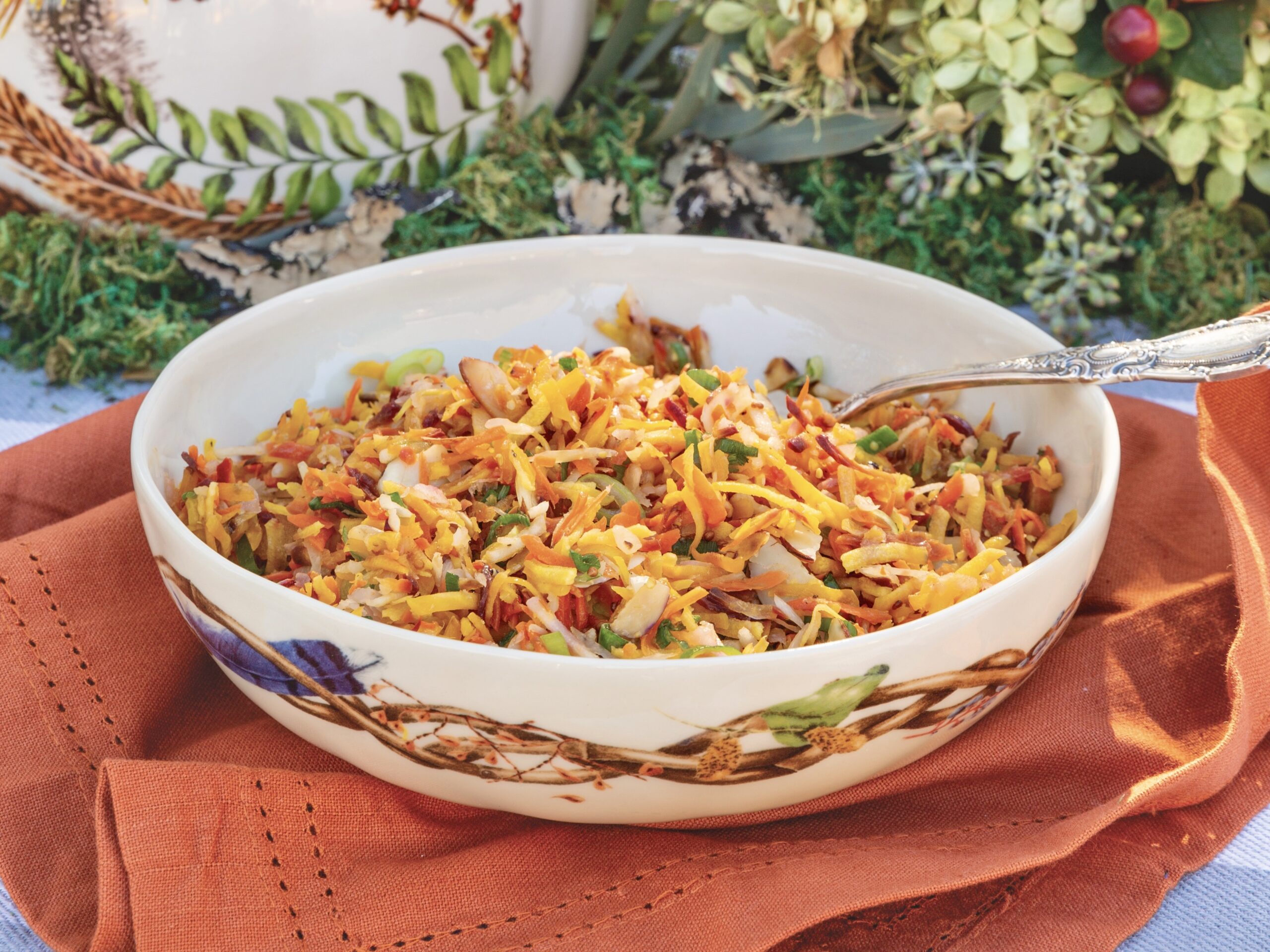 
Charred Carrot Slaw with Apricots and Almonds