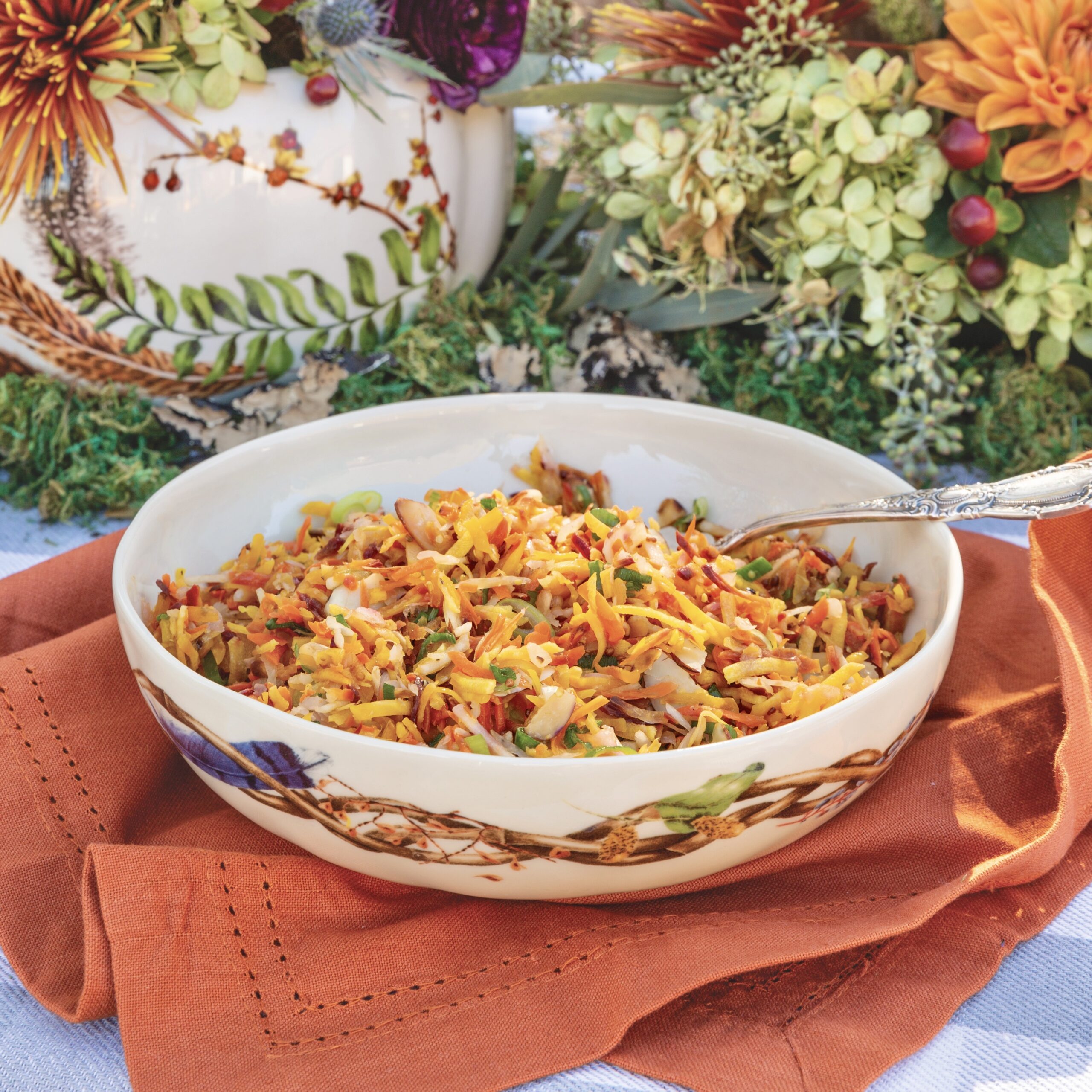 Charred Carrot Slaw with Apricots and Almonds