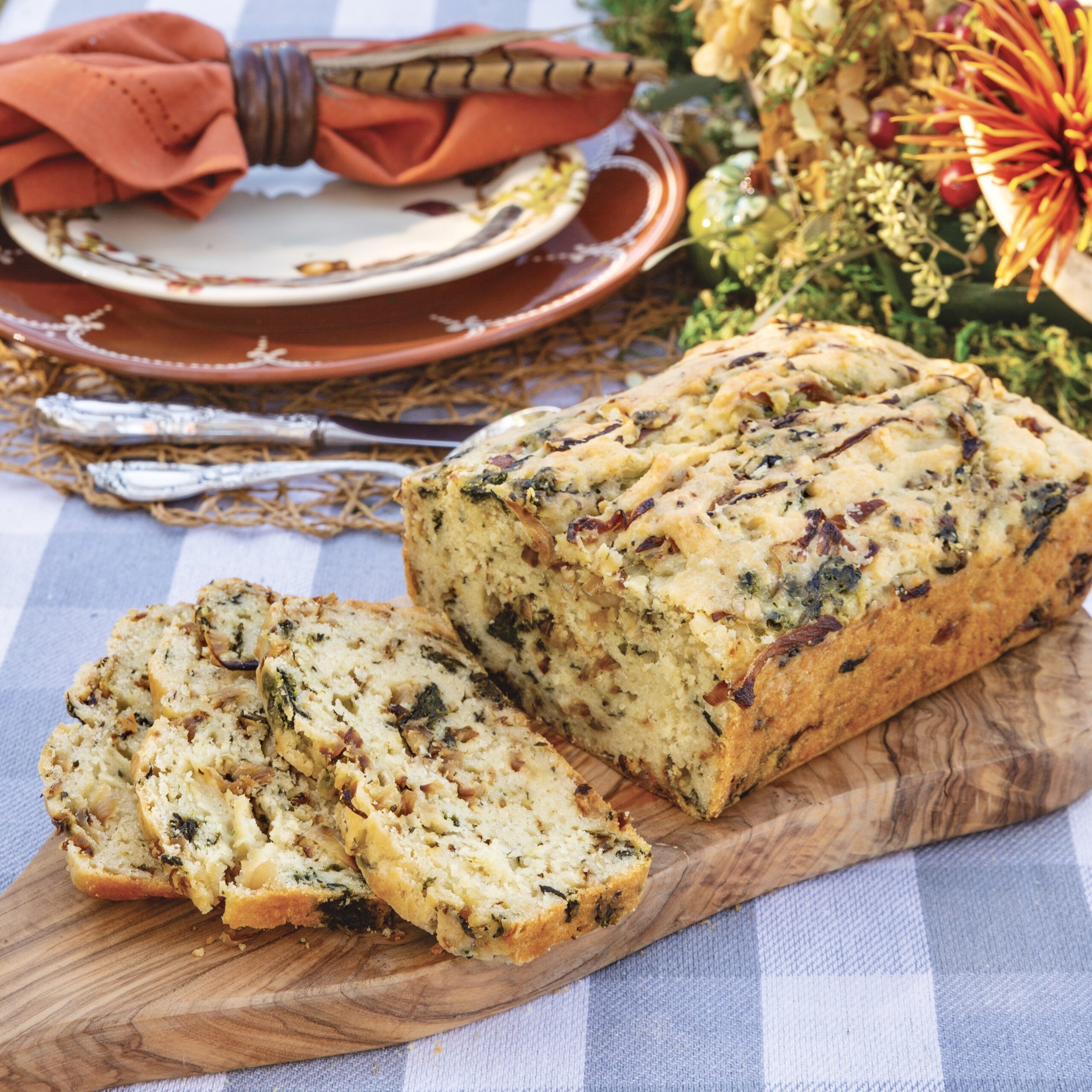 Spinach quick bread