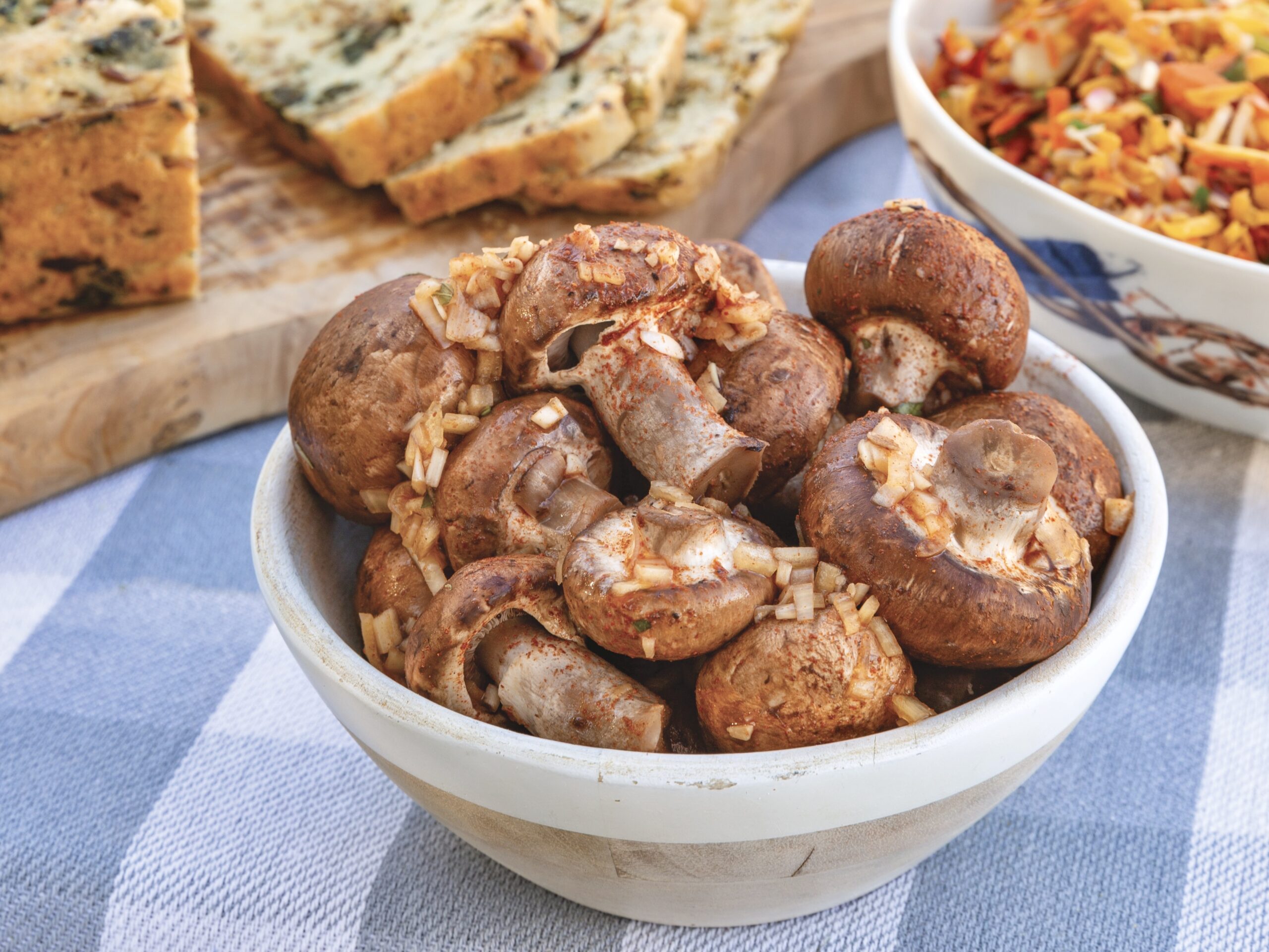 Pickled Mushrooms in a bowl