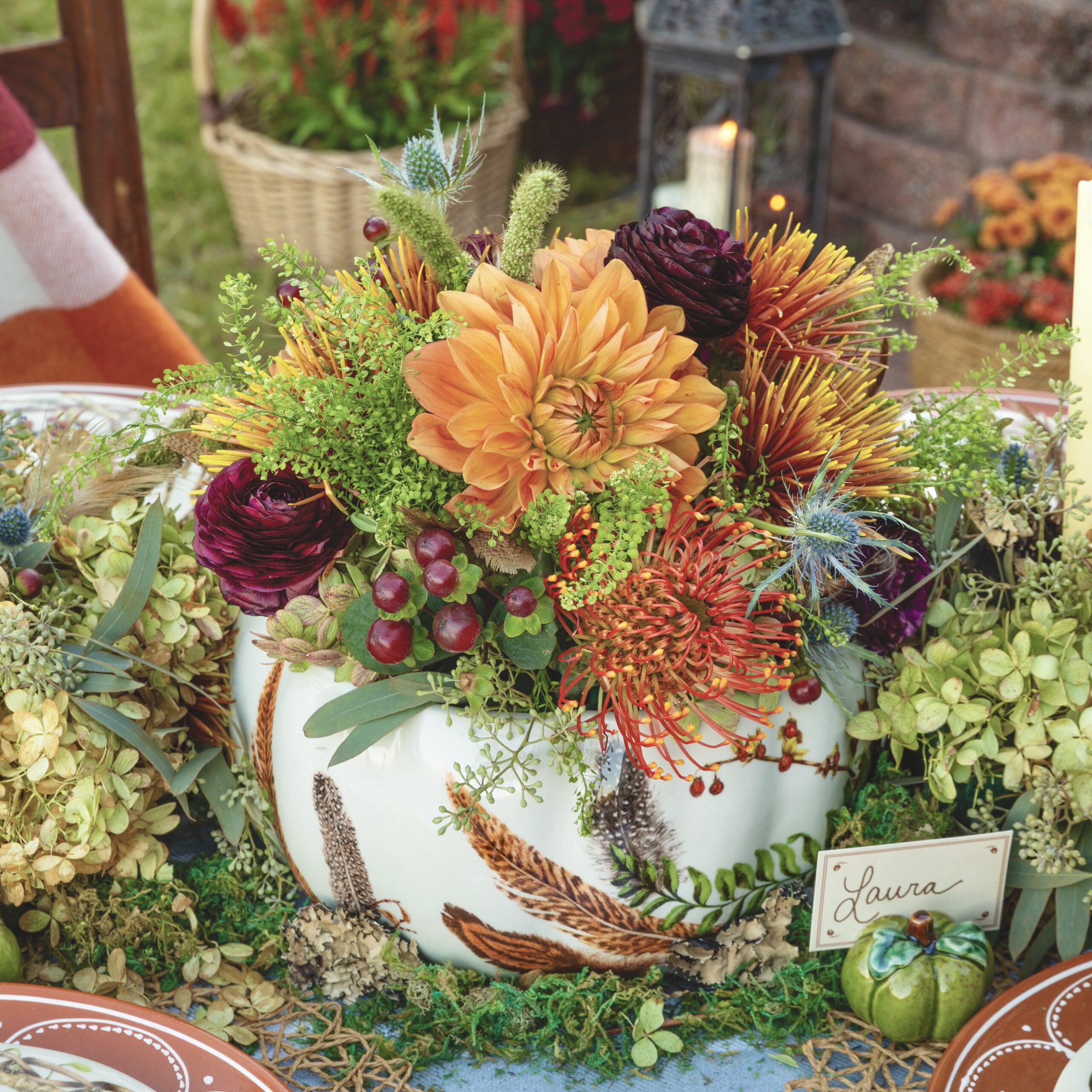 Fall flower arrangement