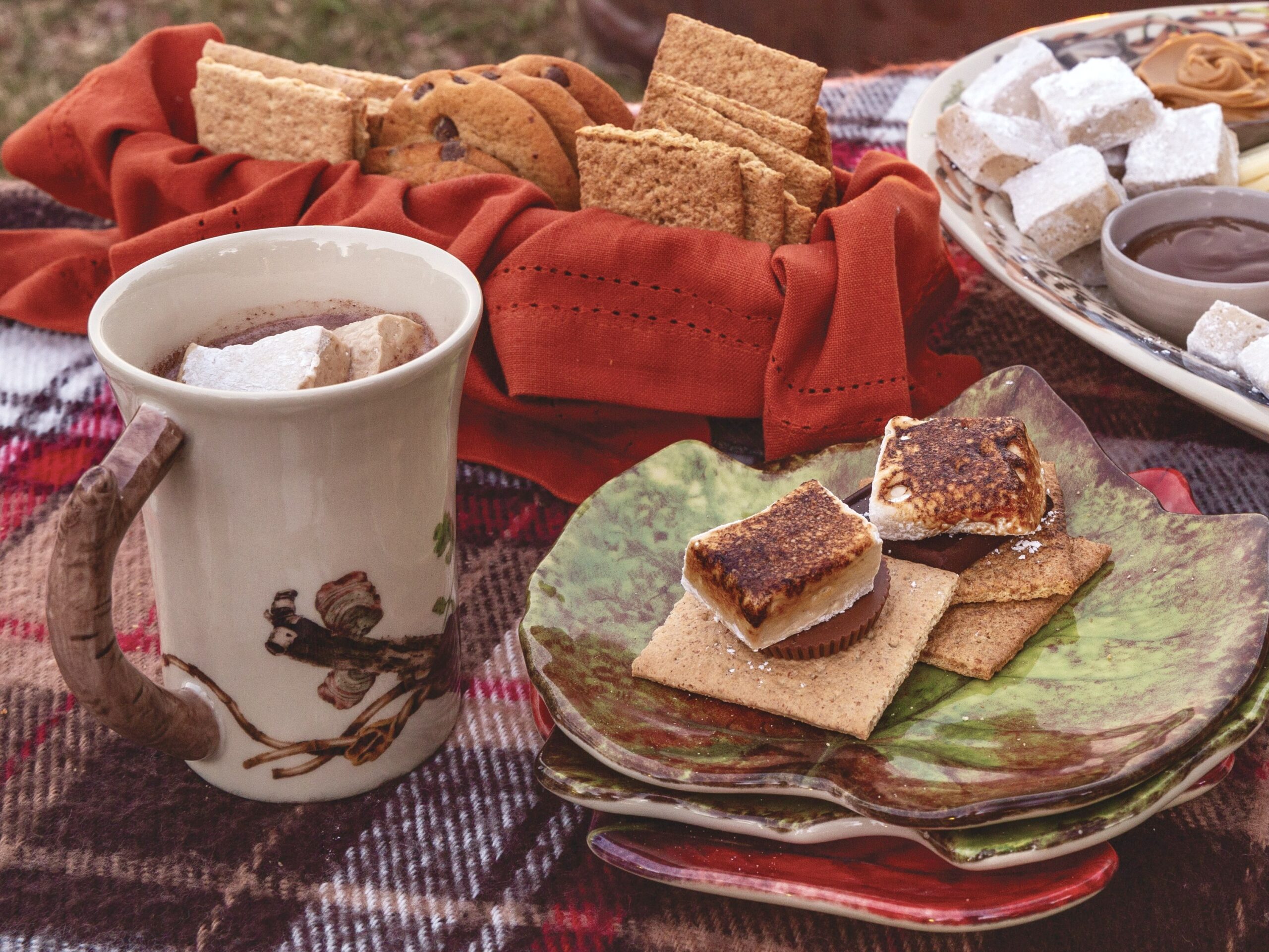 Butter Rum Marshmallows for s'mores and hot chocolate