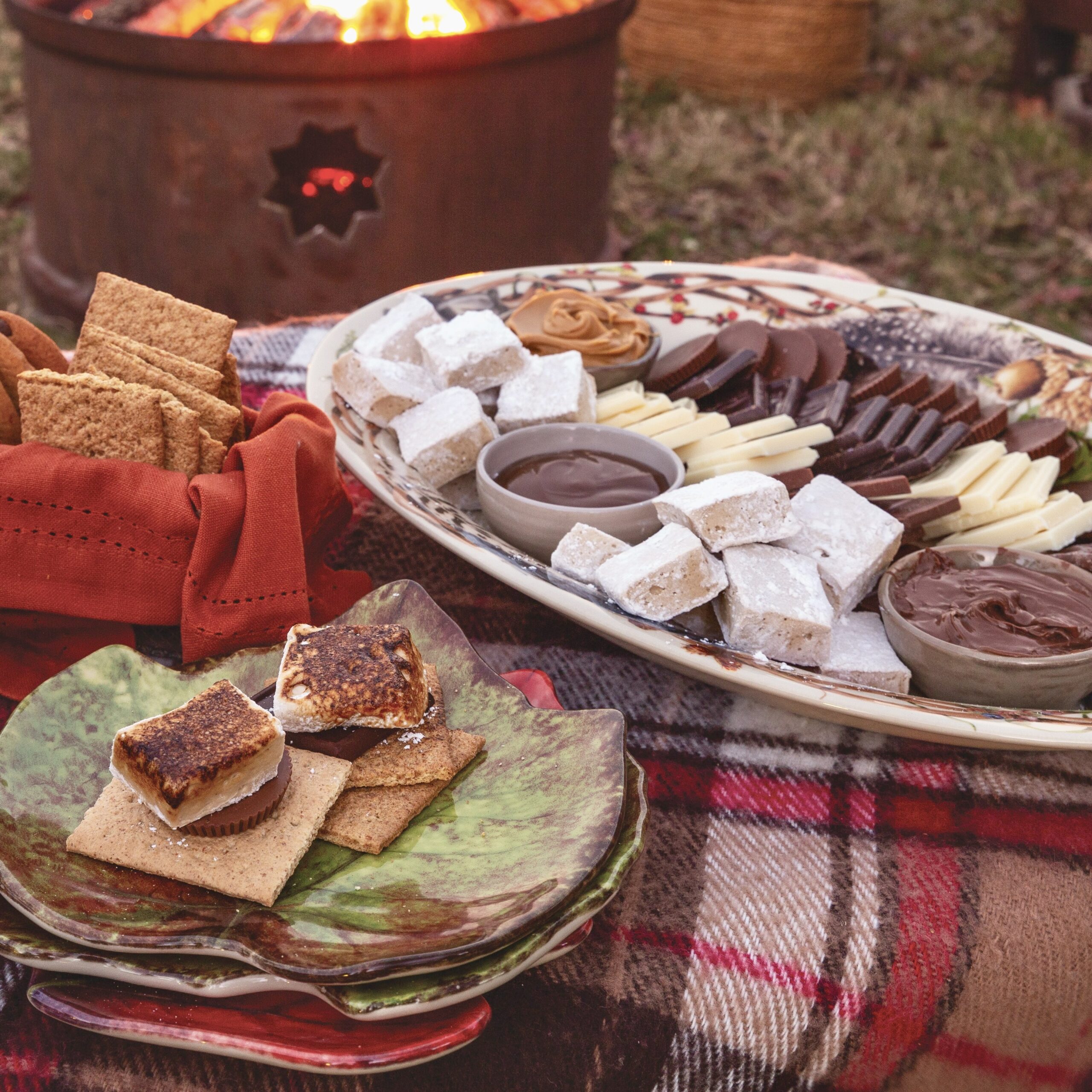 S'mores and a platter of fixings
