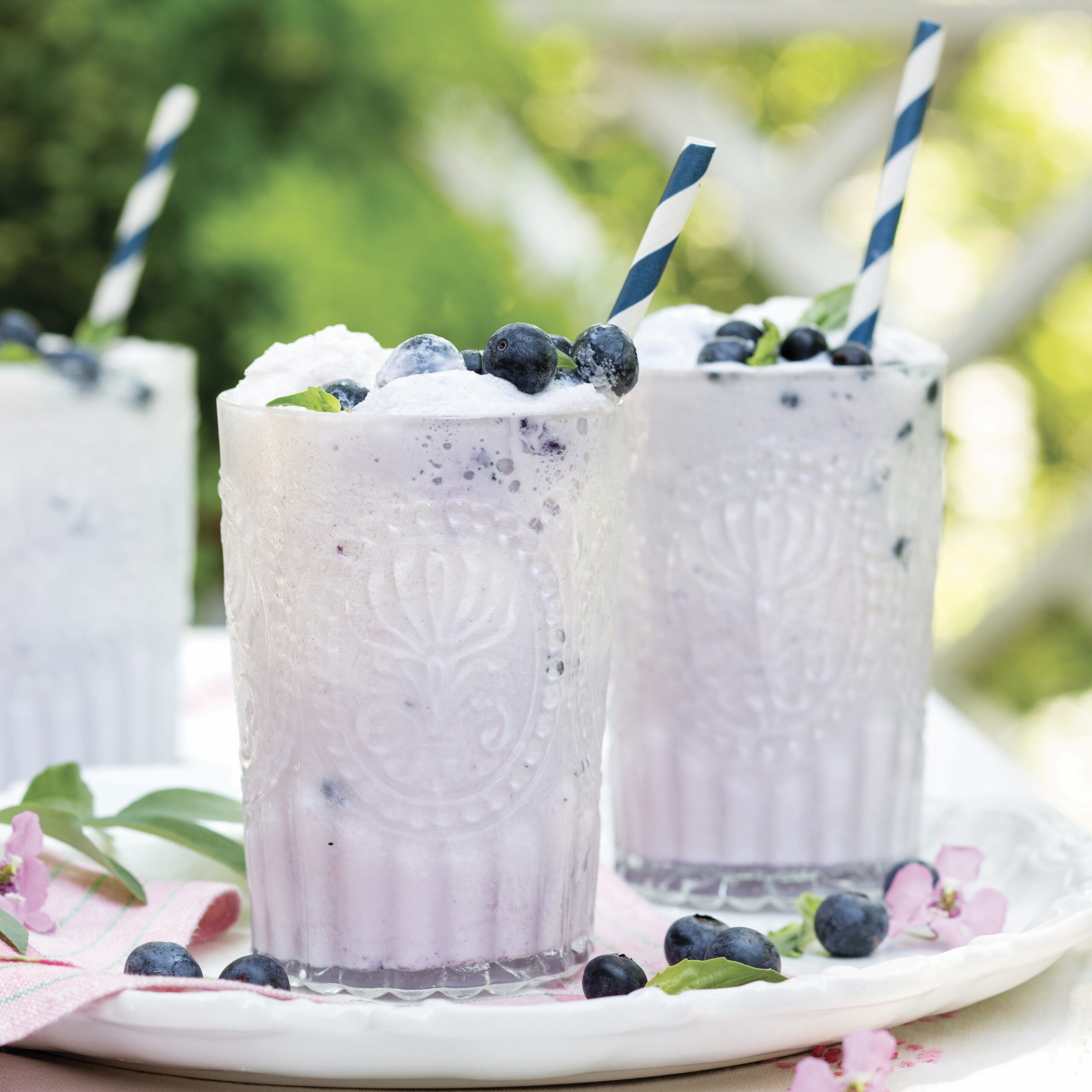 Blueberry Ice Cream Floats