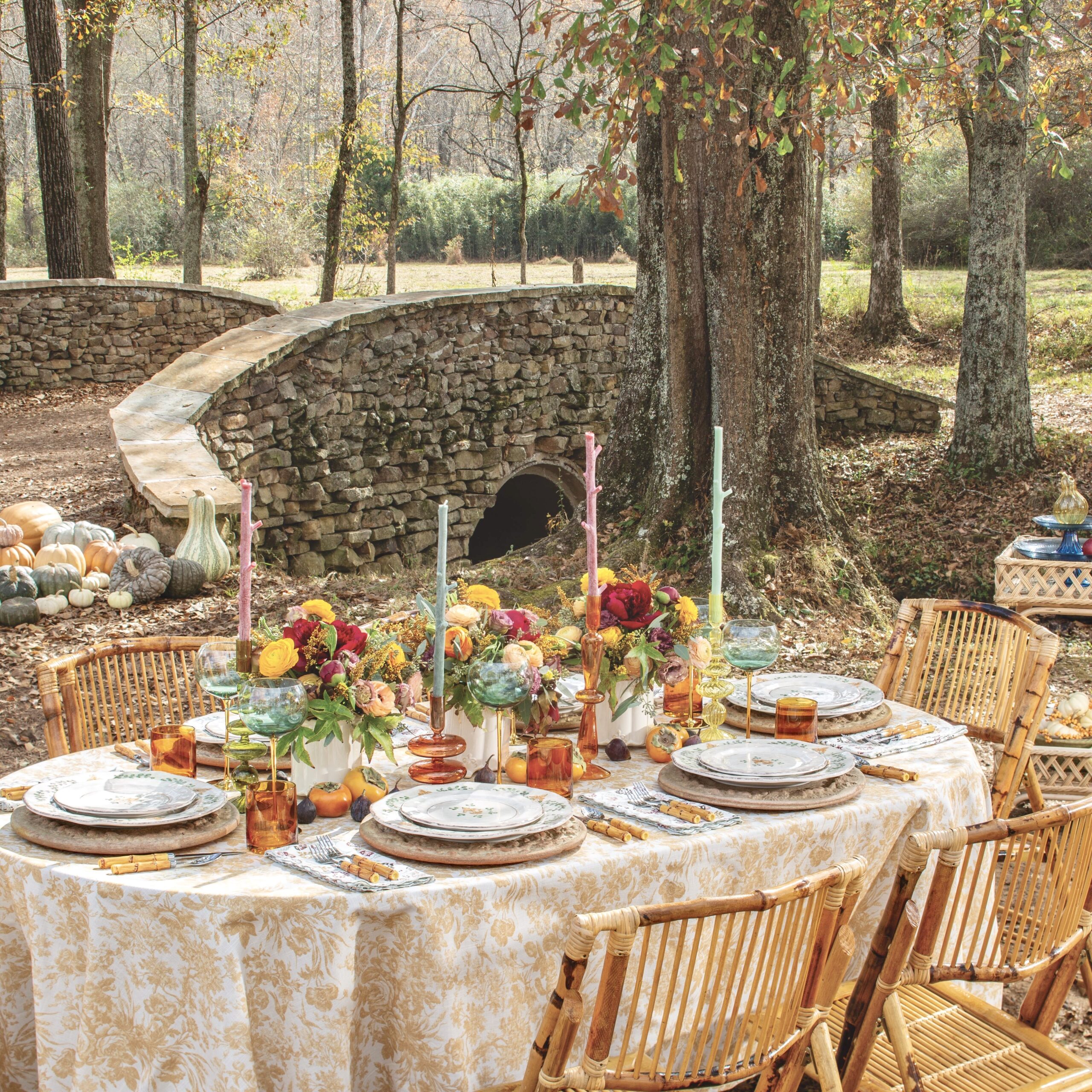 A fall outdoor tablescape