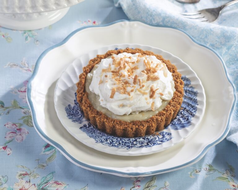 Mini Coconut Cream Pie on a plate