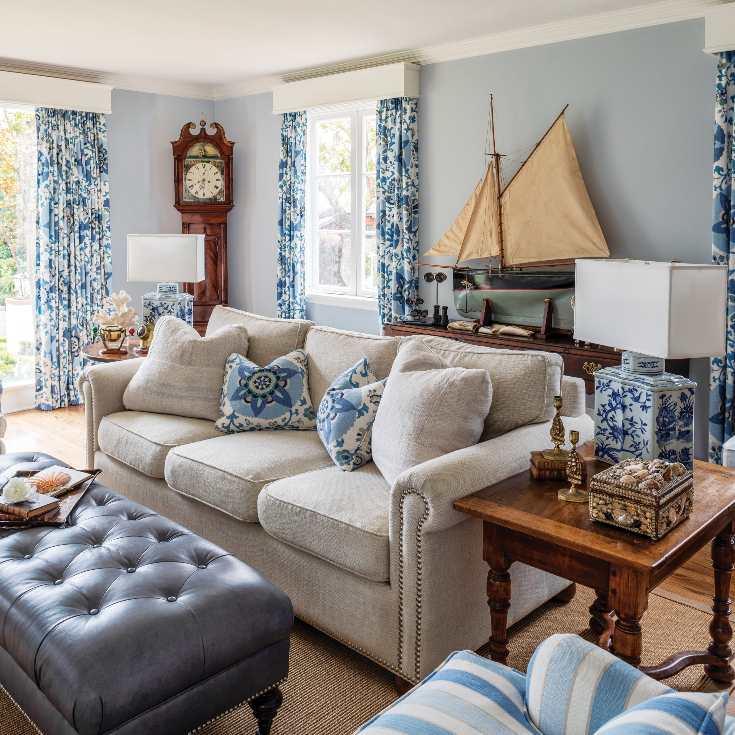 Coastal style living room