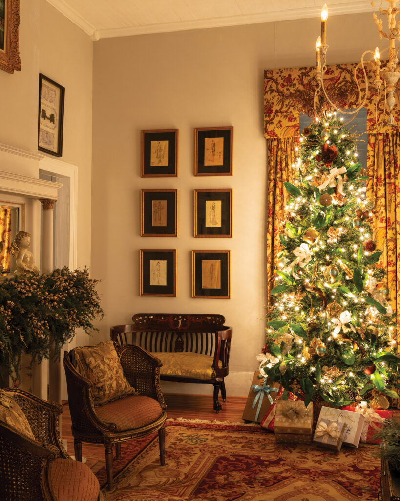 Christmas tree in living room