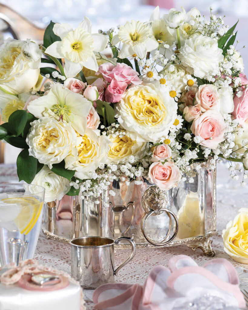 Pastel floral centerpiece 