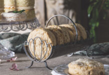Pineapple Flower Scones Pineapple Flower Scones in a silver serving tray.