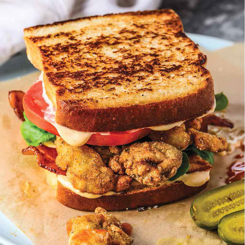 Oyster fried sandwich