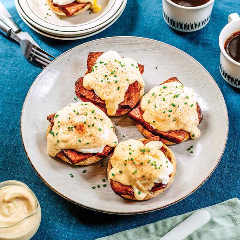 Cajun eggs benedict